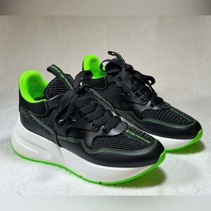 Alexander McQueen Sneakers, LIKE NEW, WORN ONCE, SIZE 40, GREEN/BLACK, WITH BOX